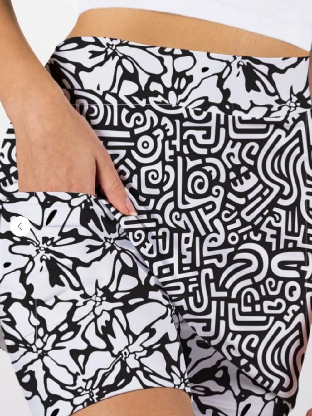 Amazed Black & White Skort